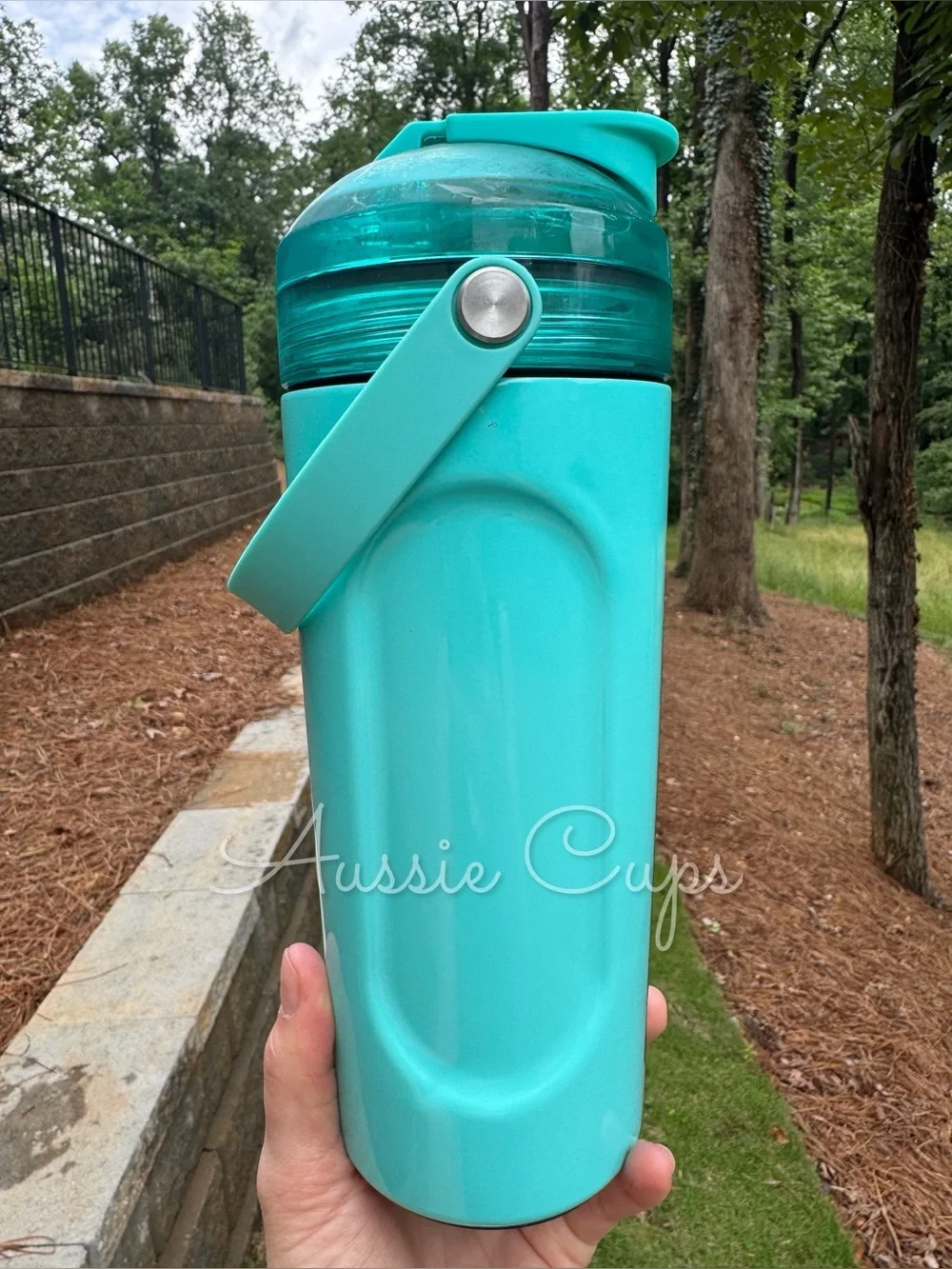 Aqua BrüMate Multi Shaker Tumbler — Turquoise light blue color, flawed